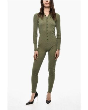 DSquared² Underwear Jumpsuit Pajama With Buttons - Green