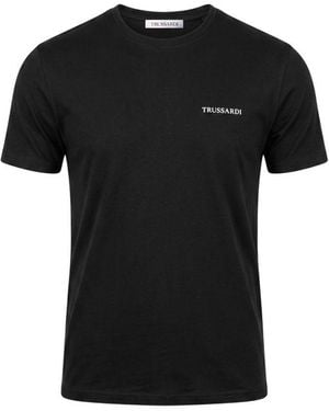 Trussardi Beachwear Cotton T-Shirt - Black