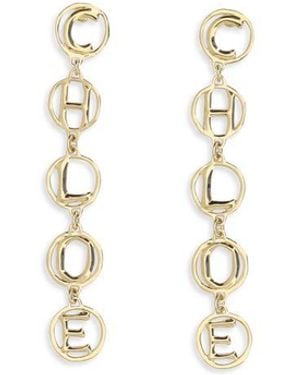 Chloé Gold Brass Earrings - Metallic