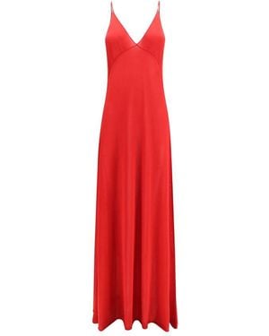 Fendi Red Silk Casual Dress