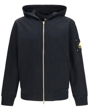 Moose Knuckles Black Cotton Sweatshirt - Blue