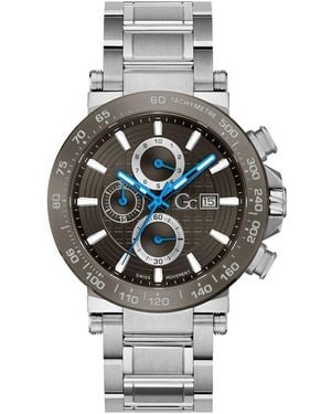 Gc Silver Stainless Steel Watch - Metallic