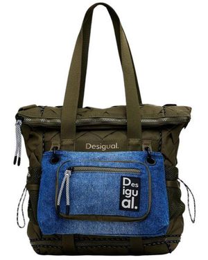 Desigual Green Polyamide Backpack - Blue