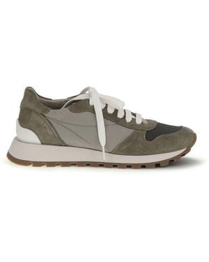 Brunello Cucinelli Bicolour Calf Leather Bos Taurus Athletic Trainers - Multicolour