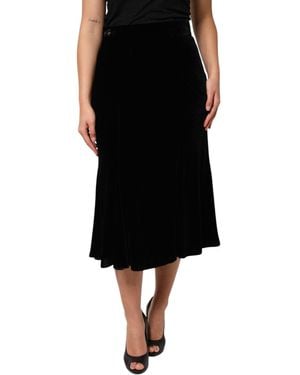 VIP【関税送料無料】希少 DOLCE & GABBANA BLACK MIDI SKIRT Dolce & Gabbana Mid-length skirts for Women | Online Sale up