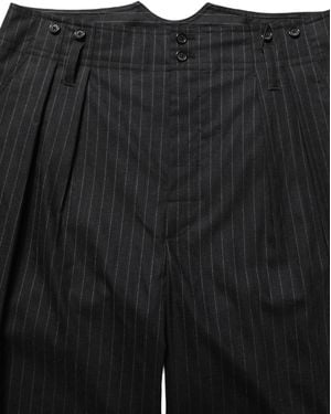 Dolce & Gabbana Black Pinstripe Wool Men Dress Trouser Trousers
