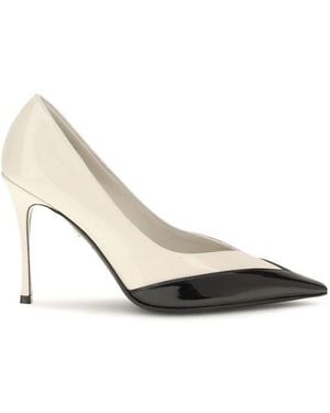 Ferragamo Multicolor Calf Leather Bos Taurus High Heel Pumps - Metallic