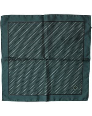Dolce & Gabbana Silk Patterned Handkerchief 32Cm X 31Cm Scarf - Green