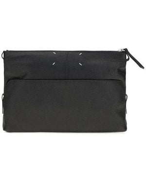 Maison Margiela Black Calf Leather Bos Taurus Shoulder Bag