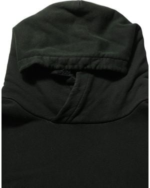 Dolce & Gabbana Black Cotton Hooded Men Sweatshirt Jumper