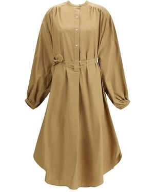 Loulou de Saison Beige Cotton Casual Dress - Natural