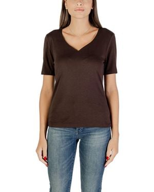 Street One Brown Cotton T - Black