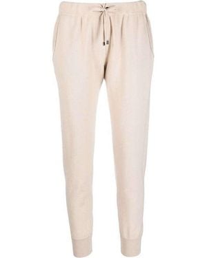 Brunello Cucinelli Beige Cashmere Joggers (workout Pants) - Natural