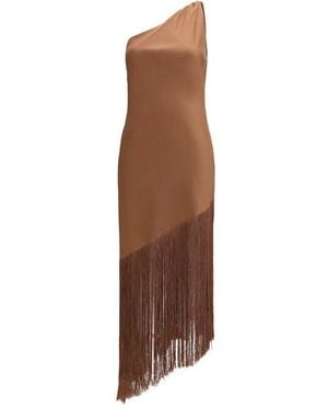 Pinko Brown Polyester Casual Dress