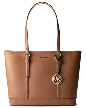 Michael Kors Brown Canvas Tote Bag