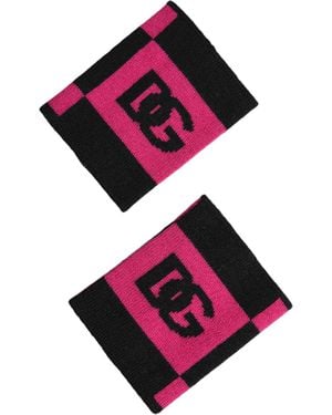 Dolce & Gabbana Dg Logo Cashmere 1 Pair Wristband - Pink