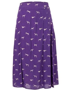 Trussardi Purple Viscose Skirt