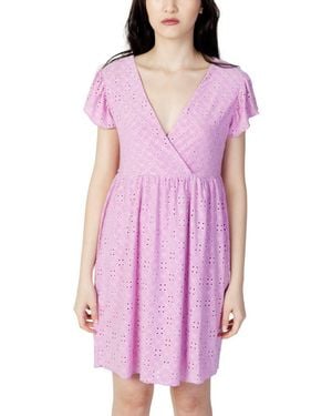 Jacqueline De Yong Multicolour Polyethylene Dress - Purple