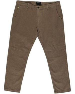 Lyle & Scott Beige Cotton Jeans & Pant - Grey