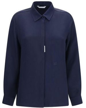 Max Mara Blue Silk Shirt