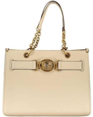Guess Beige Polyethylene Handbag - Natural