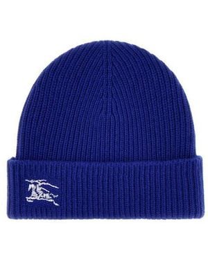 Burberry Cashmere Beanie Hat - Blue