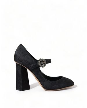 Dolce & Gabbana Brocade Mary Janes Heels Court Shoes Shoes - Black