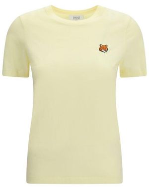 Maison Kitsuné Bicolor Cotton T - Yellow