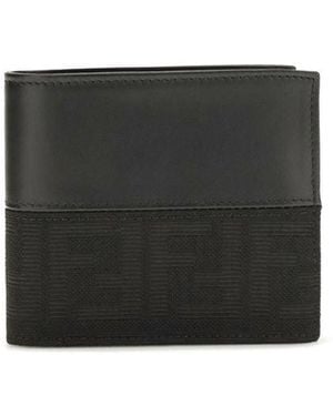 Fendi Black Calf Leather Bos Taurus Wallet
