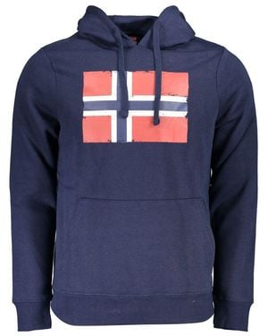 Norway 1963 Blue Cotton Men's Sweatshirt With Hood