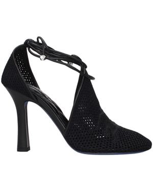 Burberry Black Fabric High Heel Court Shoes