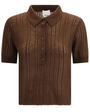 Allude Brown Cashmere Sweatshirt