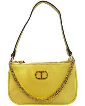 Twinset Yellow Pu Shoulder Bag