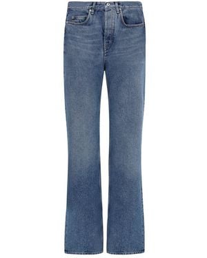 Off-White c/o Virgil Abloh Blue Cotton Straight-leg Jeans - W25