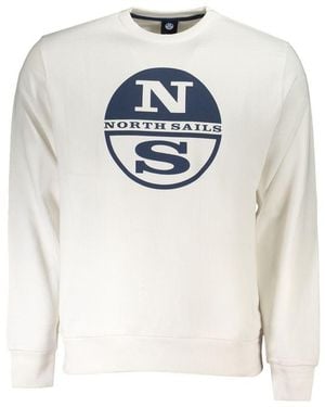 North Sails Bianco Cotton Men Sweatshirt - White