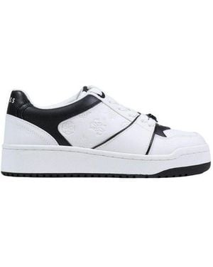 Guess Black And White Polyethylene Low Top Sneakers