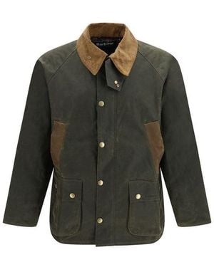 Barbour Bicolor Cotton Shell Jacket - Green