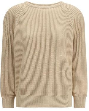 Saint Laurent Beige Cotton Sweatshirt - Natural