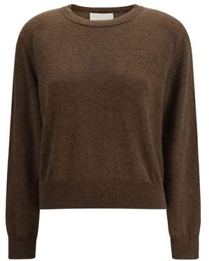 Lisa Yang Brown Fleece Wool Sweatshirt