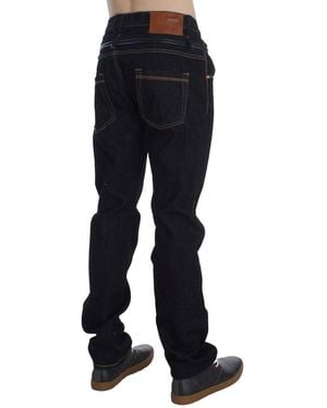 Acht Blue Cotton Regular Straight Fit Jeans