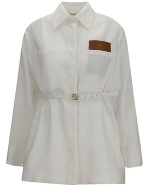 Fendi White Linen Full - Gray