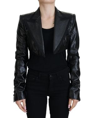 Dolce & Gabbana Elegant Cropped Designer Jacket - Black