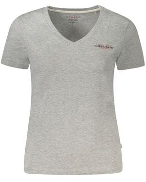Guess Grey Cotton Tops & T