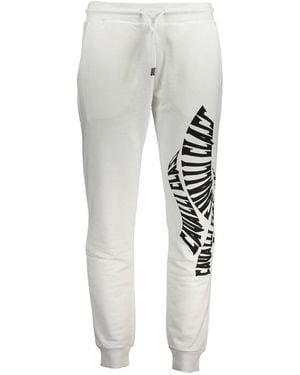 Roberto Cavalli Bianco Cotton Men Sport Pant - Grey