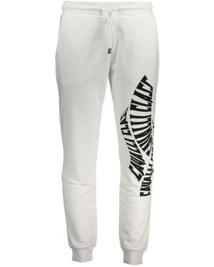 Roberto Cavalli Bianco Cotton Men Sport Pant - Grey
