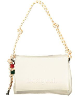 Desigual Ecru Polyurethane Handbag - Natural