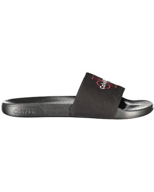 Calvin Klein Black Polyester Men's Slipper