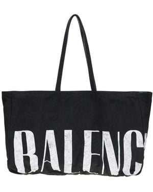 Balenciaga Logoed Tote Bag - Black