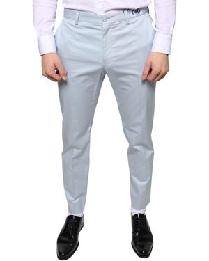 Dolce & Gabbana Cotton Dress Pants - Blue
