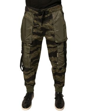 Dolce & Gabbana Cotton Jogger Cargo Trousers - Black